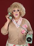 Stunned Drag Queen On Phone Call