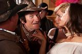 Women Flirt With Cowboy