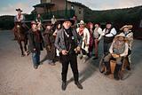 Old West Sheriff and Group of People