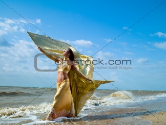 a woman dressed as sirens of the sea