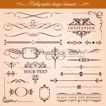 Calligraphic Design Elements
