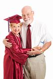 Elderly Graduate with Proud Husband