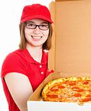 Girl Delivering Pizza