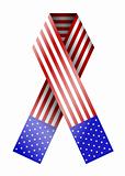 vector 4th of july ribbon isolated on white. eps 10