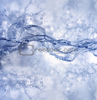 Studio shot of splashing water