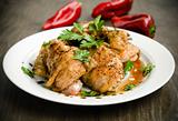Chicken with pepper sauce