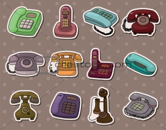 retro phone stickers
