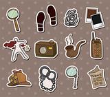 Cartoon detective equipment stickers