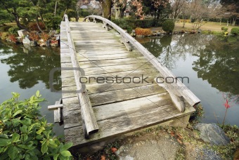 scenic wooden bridge