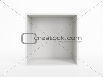 isolated empty white box