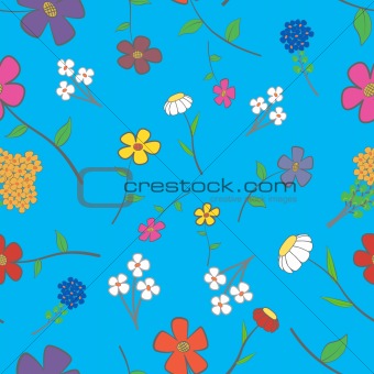 Blue Floral Seamless