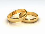 Layered Golden Wedding Rings