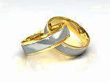 Golden and Platin Wedding Rings