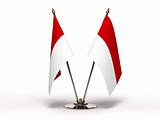 Miniature Flag of Indonesia (Isolated)