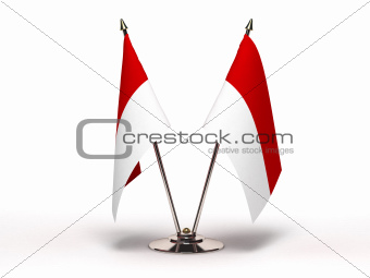 Miniature Flag of Indonesia (Isolated)