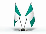 Miniature Flag of Nigeria (Isolated)