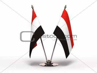 Miniature Flag of Yemen (Isolated)