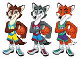 Basketball mascots.