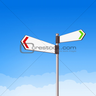 Direction Road Sign
