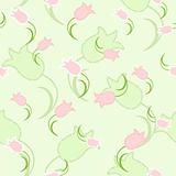 Seamless texture with pink flowers