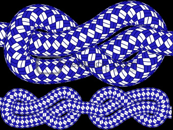 knotted blue ropes