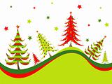 christmas trees background