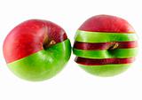 green and red apples
