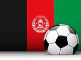 Afghanistan Soccer Ball with Flag Background