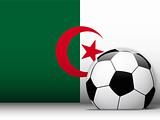 Algeria Soccer Ball with Flag Background