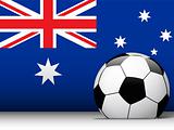 Australia Soccer Ball with Flag Background