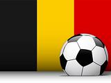 Belgium Soccer Ball with Flag Background