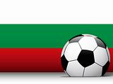 Bulgaria Soccer Ball with Flag Background