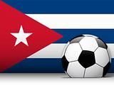 Cuba Soccer Ball with Flag Background