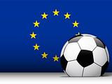 Europe Soccer Ball with Flag Background