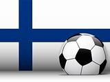 Finland Soccer Ball with Flag Background
