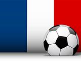 France Soccer Ball with Flag Background