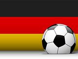 Germany Soccer Ball with Flag Background