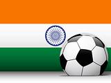 India Soccer Ball with Flag Background