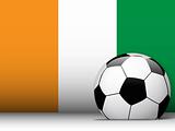 Ireland Soccer Ball with Flag Background