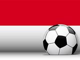 Monaco Soccer Ball with Flag Background