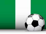 Nigeria Soccer Ball with Flag Background