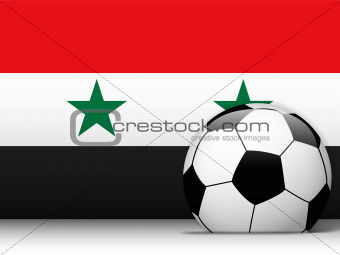 Syria Soccer Ball with Flag Background
