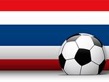 Thailand Soccer Ball with Flag Background