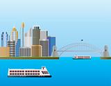 Sydney Australia Skyline Illustration