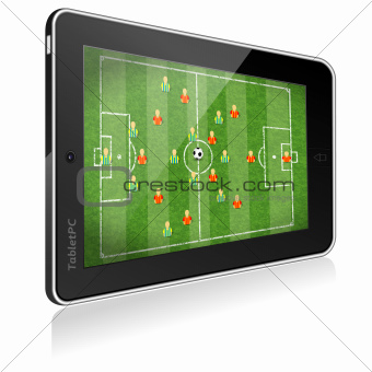 Tablet PC with Football Game