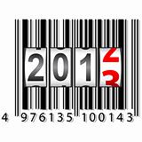2013 New Year counter, barcode, vector.