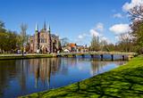 bridge to church, Alkmaar town, Holland, the Netherlands