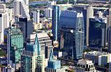 Aerial view at the Bangkok city 