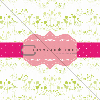 Abstract seamless pattern background with ornate frame