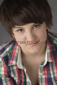 Close Up Studio Portrait Of Teenage Girl